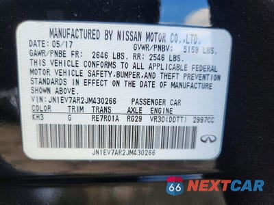 Zdjęcie 12 z 12 samochodu: 2018 INFINITI Q50 3.0T LUXE VIN:JN1EV7AR2JM430266 - miniatura
