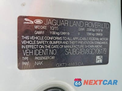 Zdjęcie 12 z 12 samochodu: 2016 JAGUAR XF S VIN:SAJBG4BV8GCY06179 - miniatura