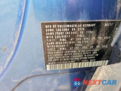 Zdjęcie 13 z 13 samochodu: 2017 VOLKSWAGEN TIGUAN VIN:WVGBV7AX1HK048357 - miniatura