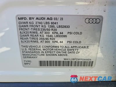 Zdjęcie 13 z 13 samochodu: 2023 AUDI Q4 E-TRON PREMIUM PLUS VIN:WA1L2BFZ9PP044454 - miniatura