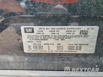 Zdjęcie 12 z 12 samochodu: 2020 CHEVROLET TRAX LS VIN:KL7CJKSBXLB038507 - miniatura