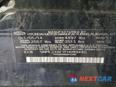 Zdjęcie 12 z 12 samochodu: 2015 HYUNDAI SONATA SE VIN:5NPE24AF7FH099440 - miniatura