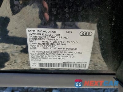 Zdjęcie 14 z 14 samochodu: 2024 AUDI Q8 E-TRON PREMIUM PLUS VIN:WA15AAGE7RB024639 - miniatura