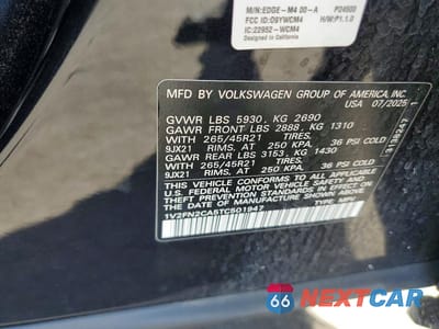 Zdjęcie 13 z 13 samochodu: 2026 VOLKSWAGEN ATLAS SEL PREMIUM R-LINE VIN:1V2FN2CA5TC501947 - miniatura