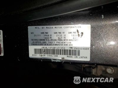 Zdjęcie 12 z 12 samochodu: 2011 MAZD MAZDA3 VIN:JM1BL1VF6B1451353 - miniatura