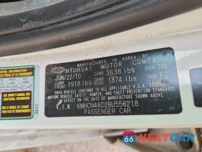 Zdjęcie 12 z 12 samochodu: 2011 HYUNDAI ACCENT GLS VIN:KMHCN4AC2BU556218 - miniatura