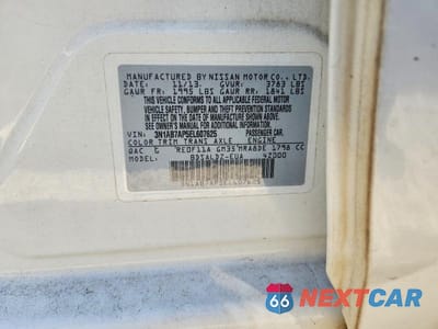 Zdjęcie 12 z 12 samochodu: 2014 NISSAN SENTRA SV VIN:3N1AB7AP5EL607625 - miniatura