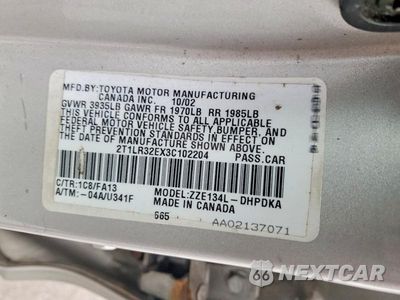 Zdjęcie 12 z 12 samochodu: 2005 TOYOTA MATRIX VIN:2T1LR32EX3C102204 - miniatura
