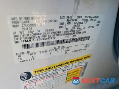 Zdjęcie 13 z 13 samochodu: 2019 FORD EXPEDITION XLT VIN:1FMJU1JT5KEA53219 - miniatura