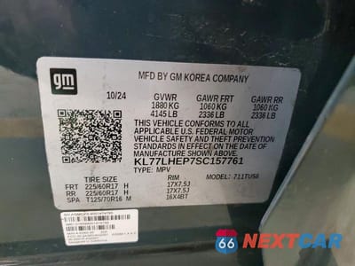 Zdjęcie 12 z 12 samochodu: 2025 CHEVROLET TRAX 1LT VIN:KL77LHEP7SC157761 - miniatura