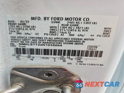 Zdjęcie 14 z 14 samochodu: 2022 FORD TRANSIT CONNECT XLT VIN:NM0LS7T22N1535004 - miniatura