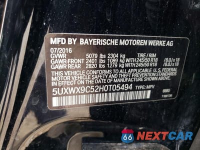 Zdjęcie 13 z 13 samochodu: 2017 BMW X3 XDRIVE28I VIN:5UXWX9C52H0T05494 - miniatura