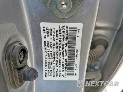 Zdjęcie 12 z 12 samochodu: 2019 HONDA CIVIC EX VIN:19XFC1F37KE004212 - miniatura