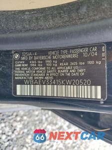 Zdjęcie 12 z 12 samochodu: 2005 BMW 325 I VIN:WBAEV33415KW20520 - miniatura