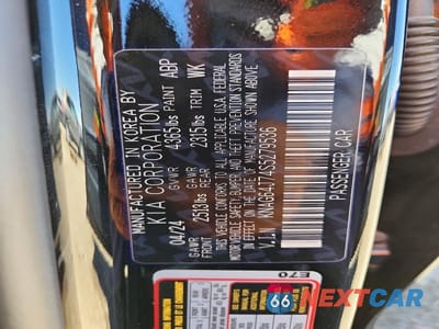 Zdjęcie 12 z 12 samochodu: 2025 KIA K5 GT LINE VIN:KNAG64J74S5279536 - miniatura