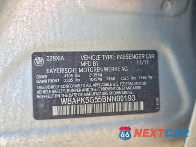 Zdjęcie 12 z 12 samochodu: 2011 BMW 328 XI SULEV VIN:WBAPK5G55BNN80193 - miniatura