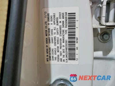 Zdjęcie 12 z 12 samochodu: 2014 ACURA TSX VIN:JH4CU2F48EC002901 - miniatura