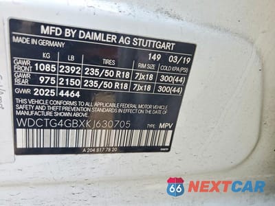 Zdjęcie 13 z 13 samochodu: 2019 MERCEDES-BENZ GLA 250 4MATIC VIN:WDCTG4GBXKJ630705 - miniatura