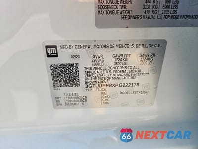 Zdjęcie 12 z 12 samochodu: 2023 GMC SIERRA K1500 AT4 VIN:3GTUUEE8XPG222178 - miniatura