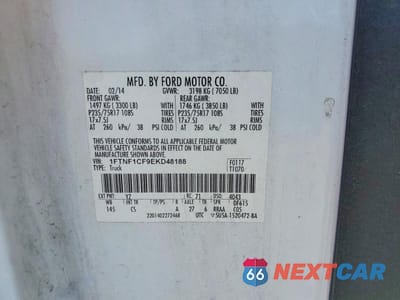 Zdjęcie 12 z 12 samochodu: 2014 FORD F150 VIN:1FTNF1CF9EKD48188 - miniatura