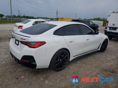 Trzecie zdjęcie samochodu z tyłu: 2023 BMW M440XI GRAN COUPE VIN:WBA13AW08PFN57302 - miniatura