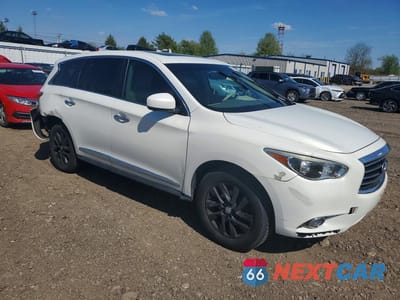 Czwarte zdjęcie samochodu z boku: 2013 INFINITI JX35 BASE VIN:5N1AL0MM1DC320615 - miniatura