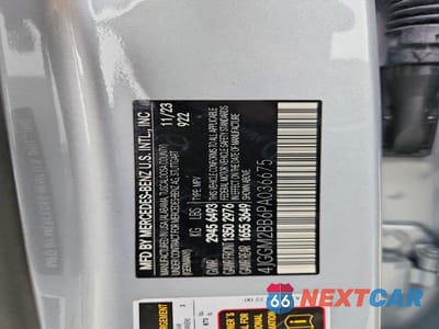 Zdjęcie 12 z 12 samochodu: 2023 MERCEDES-BENZ EQE SUV 350+ VIN:4JGGM2BB6PA036675 - miniatura