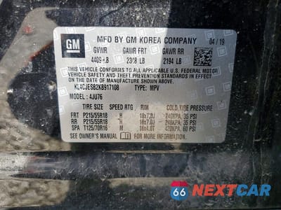 Zdjęcie 12 z 12 samochodu: 2019 BUICK ENCORE PREFERRED VIN:KL4CJESB2KB917108 - miniatura