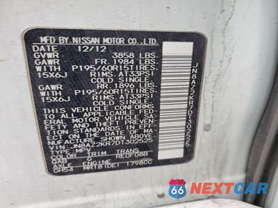 Zdjęcie 12 z 12 samochodu: 2013 NISSAN CUBE 1.8 S VIN:JN8AZ2KR7DT302525 - miniatura