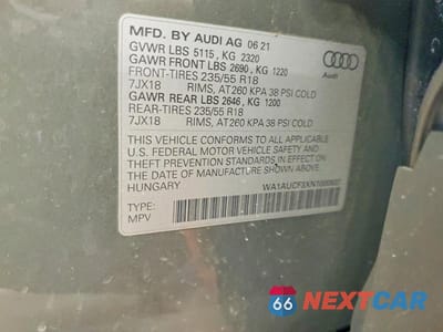 Zdjęcie 13 z 13 samochodu: 2022 AUDI Q3 PREMIUM 40 VIN:WA1AUCF3XN1000837 - miniatura