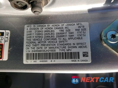 Zdjęcie 13 z 13 samochodu: 2018 HONDA CR-V LX VIN:2HKRW6H35JH215935 - miniatura