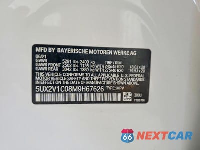Zdjęcie 13 z 13 samochodu: 2021 BMW X4 XDRIVE30I VIN:5UX2V1C08M9H67626 - miniatura