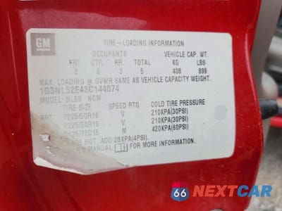 Zdjęcie 12 z 12 samochodu: 2003 OLDSMOBILE ALERO GL VIN:1G3NL52E43C144074 - miniatura