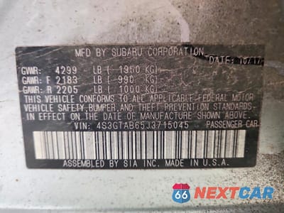 Zdjęcie 12 z 12 samochodu: 2018 SUBARU IMPREZA PREMIUM VIN:4S3GTAB65J3715045 - miniatura