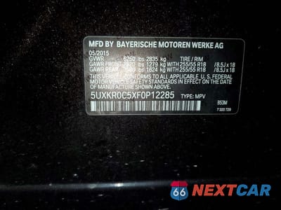Zdjęcie 13 z 13 samochodu: 2015 BMW X5 XDRIVE35I VIN:5UXKR0C5XF0P12285 - miniatura