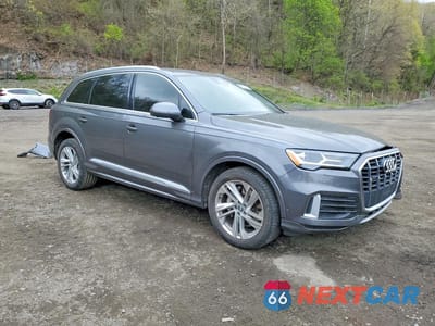 Czwarte zdjęcie samochodu z boku: 2021 AUDI Q7 PREMIUM PLUS VIN:WA1LJAF72MD011840 - miniatura