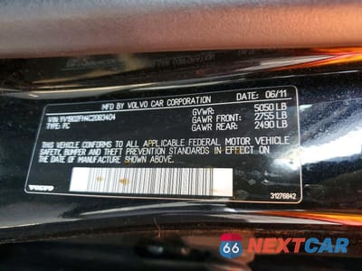 Zdjęcie 12 z 12 samochodu: 2012 VOLVO S60 T6 VIN:YV1902FH4C2083404 - miniatura