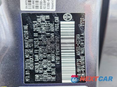 Zdjęcie 13 z 13 samochodu: 2017 TOYOTA CAMRY SE VIN:4T1BF1FK1HU371917 - miniatura