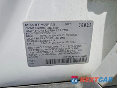 Zdjęcie 13 z 13 samochodu: 2023 AUDI Q5 PREMIUM PLUS 45 VIN:WA1EAAFYXP2055473 - miniatura