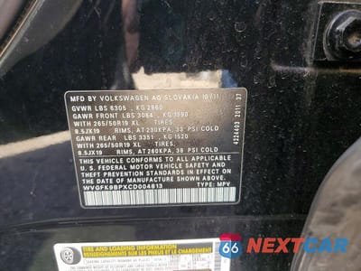 Zdjęcie 13 z 13 samochodu: 2012 VOLKSWAGEN TOUAREG V6 TDI VIN:WVGFK9BPXCD004813 - miniatura