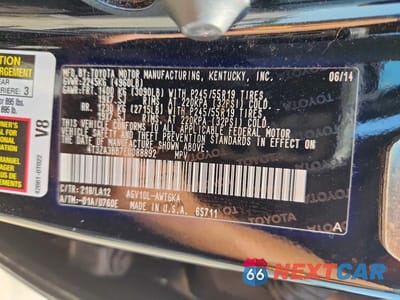 Zdjęcie 14 z 14 samochodu: 2014 TOYOTA VENZA LE VIN:4T3ZA3BB7EU088892 - miniatura