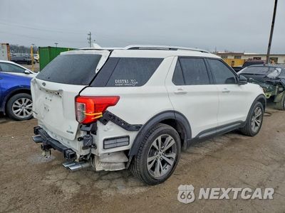 Trzecie zdjęcie samochodu z tyłu: 2020 FORD EXPLORER PLATINUM VIN:1FM5K8HC1LGA32167 - miniatura