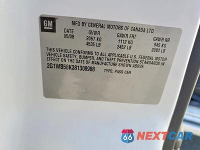 Zdjęcie 13 z 13 samochodu: 2008 CHEVROLET IMPALA LS VIN:2G1WB58K381308988 - miniatura