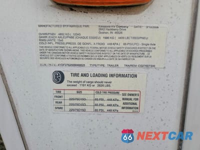 Zdjęcie 10 z 10 samochodu: 2006 KEYSTONE COUGAR CAMPER VIN:4YDF276256B069525 - miniatura