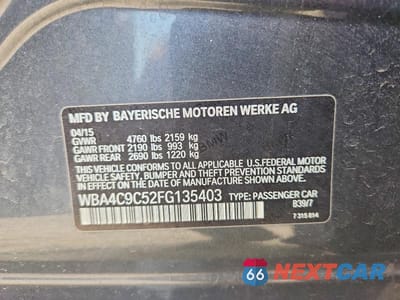 Zdjęcie 12 z 12 samochodu: 2015 BMW 428 XI GRAN COUPE SULEV VIN:WBA4C9C52FG135403 - miniatura