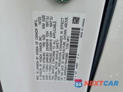 Zdjęcie 13 z 13 samochodu: 2024 HONDA CR-V EXL VIN:2HKRS4H71RH433885 - miniatura