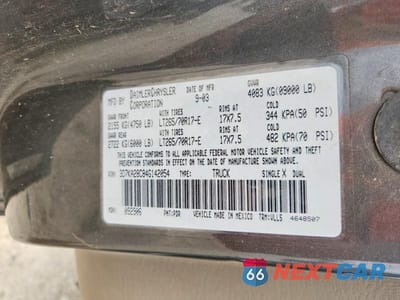 Zdjęcie 12 z 12 samochodu: 2004 DODGE RAM 2500 ST VIN:3D7KA28C84G142054 - miniatura