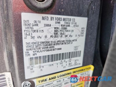 Zdjęcie 13 z 13 samochodu: 2010 FORD EXPEDITION XLT VIN:1FMJU1F58AEB71998 - miniatura