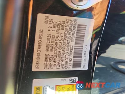 Zdjęcie 12 z 12 samochodu: 2018 HONDA ACCORD SPORT VIN:1HGCV1F38JA183327 - miniatura