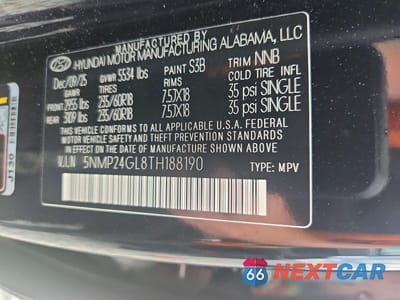 Zdjęcie 13 z 13 samochodu: 2026 HYUNDAI SANTA FE SEL VIN:5NMP24GL8TH188190 - miniatura
